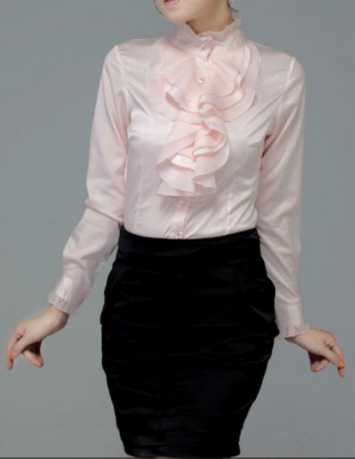 women blouses pink color with flower